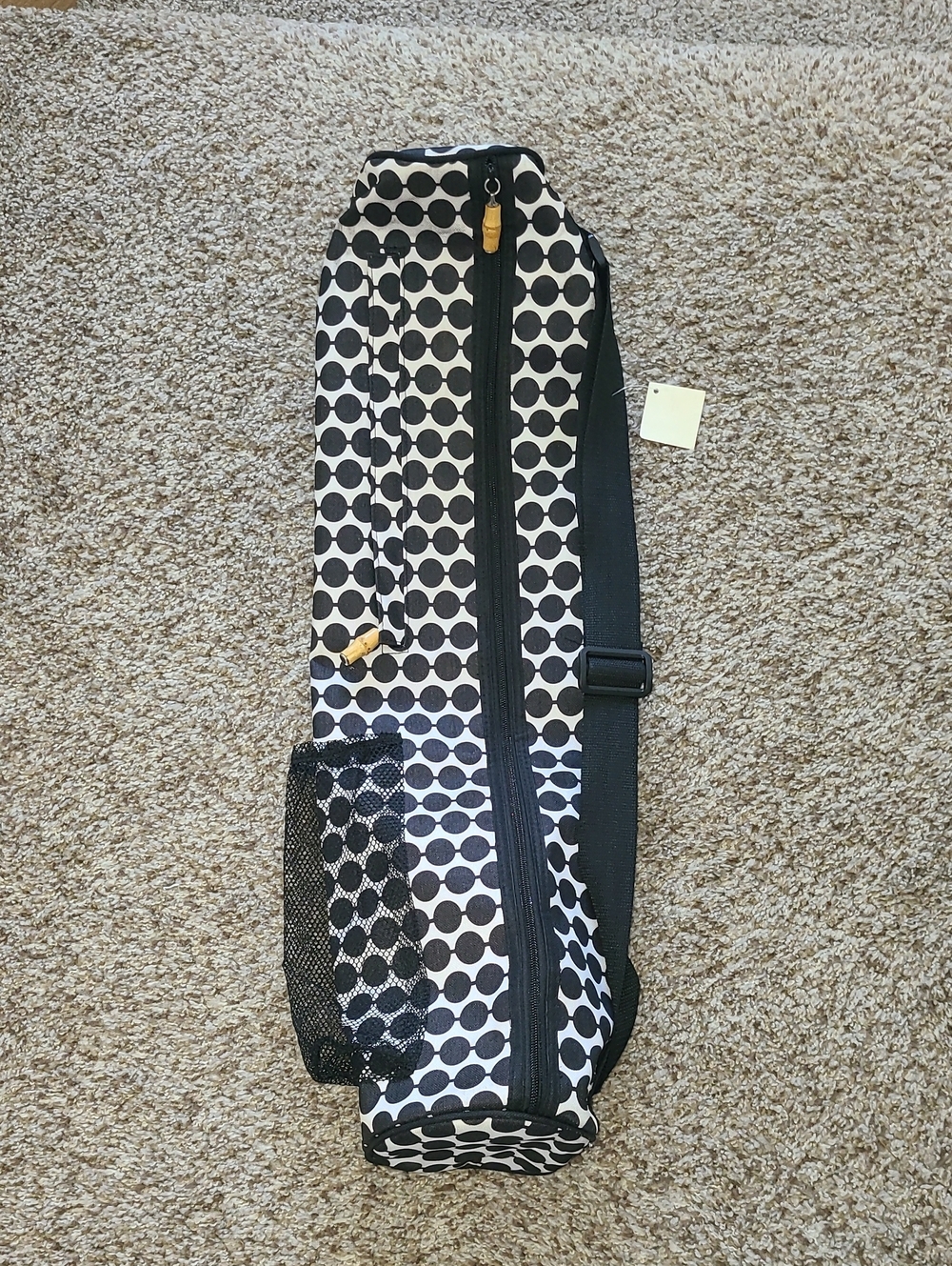 Black & White Dot Yoga Mat Bag